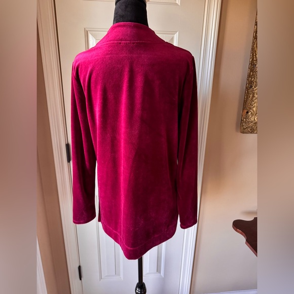 Talbots Luxe Dewberry Velour V-Neck Tunic size medium - Picture 6 of 10